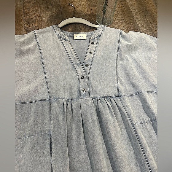 Aura Mini Dress Blue Jean - Picture 4 of 11